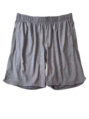 Men's Athletic Works Gym Shorts Grey, Size Medium